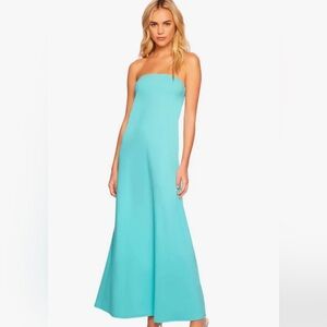 Susana Monaco strapless maxi dress medium, color: La Plage